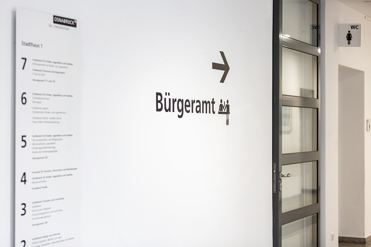 Stadt Osnabrück | Leitsystem Stadthaus 1