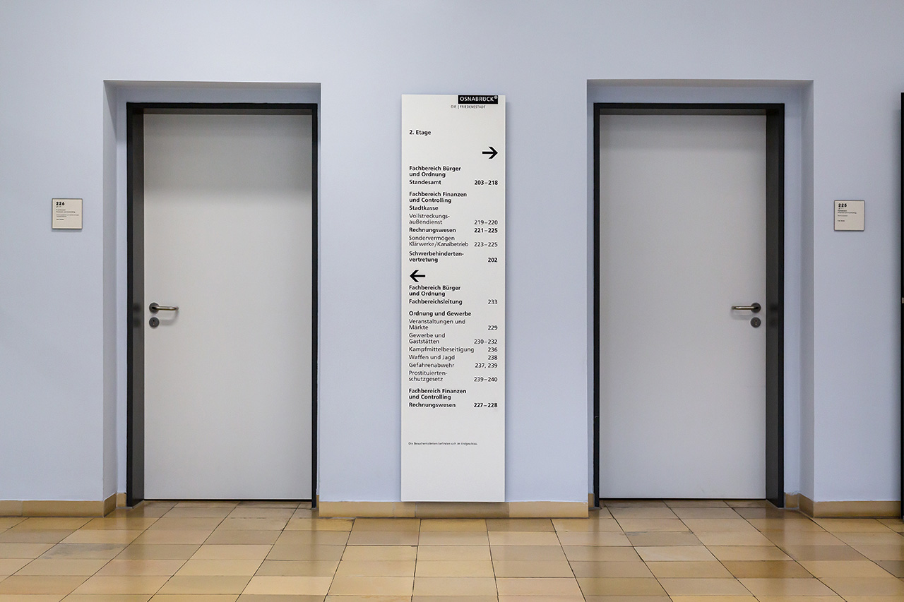 Stadt Osnabr&uuml;ck | Leitsystem Stadthaus 1